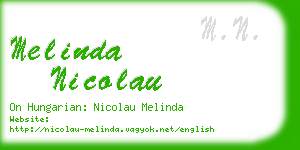 melinda nicolau business card